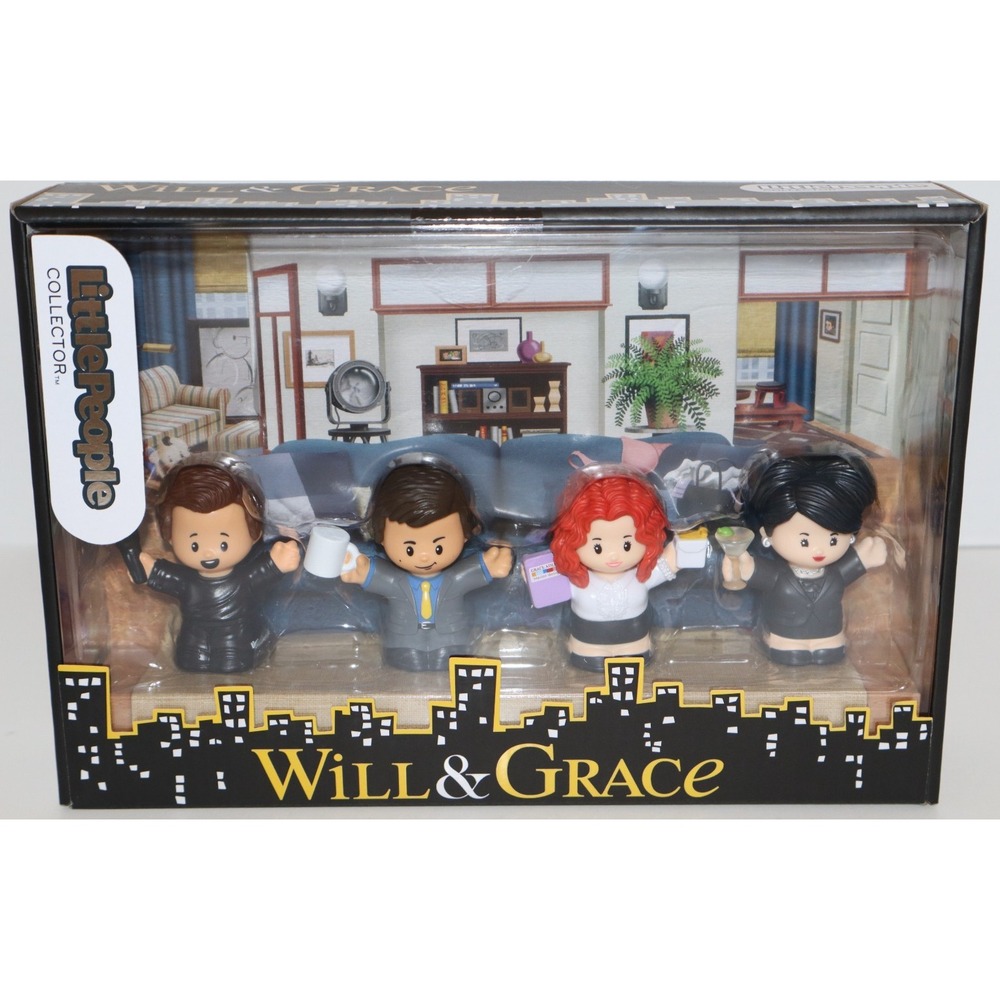 Fisher Price WILL & GRACE Little People 4 PC Collector Set #HVG54 NEW